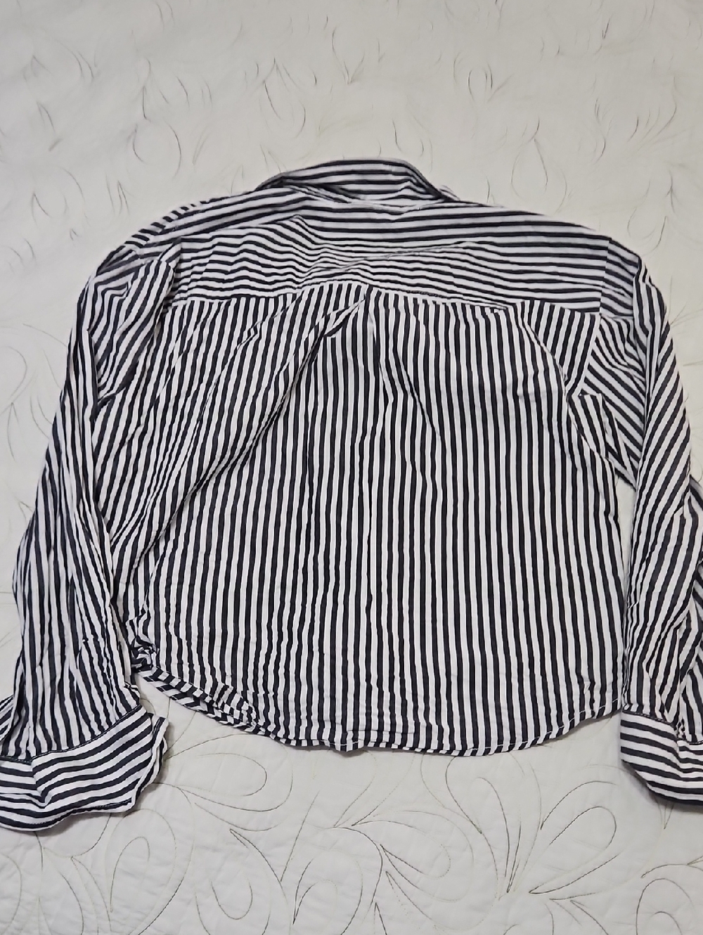 Maeve Shrunken Bennett Button-Up Shirt - Black & White - Picture 3 of 3